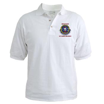 3B1M - A01 - 04 - 3rd Battalion - 1st Marines with Text - Golf Shirt - Click Image to Close